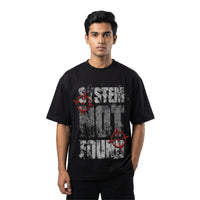 System Not Foundoversized cotton t-shirt for men and women by BOMBAE STORE