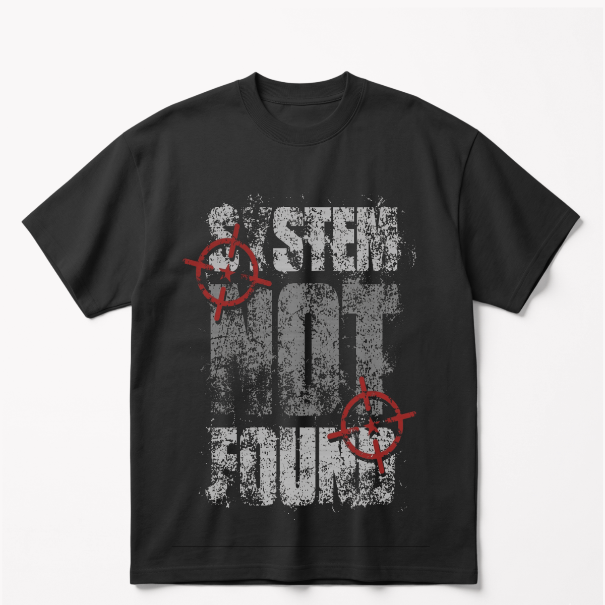 System Not Foundoversized cotton t-shirt for men and women by BOMBAE STORE