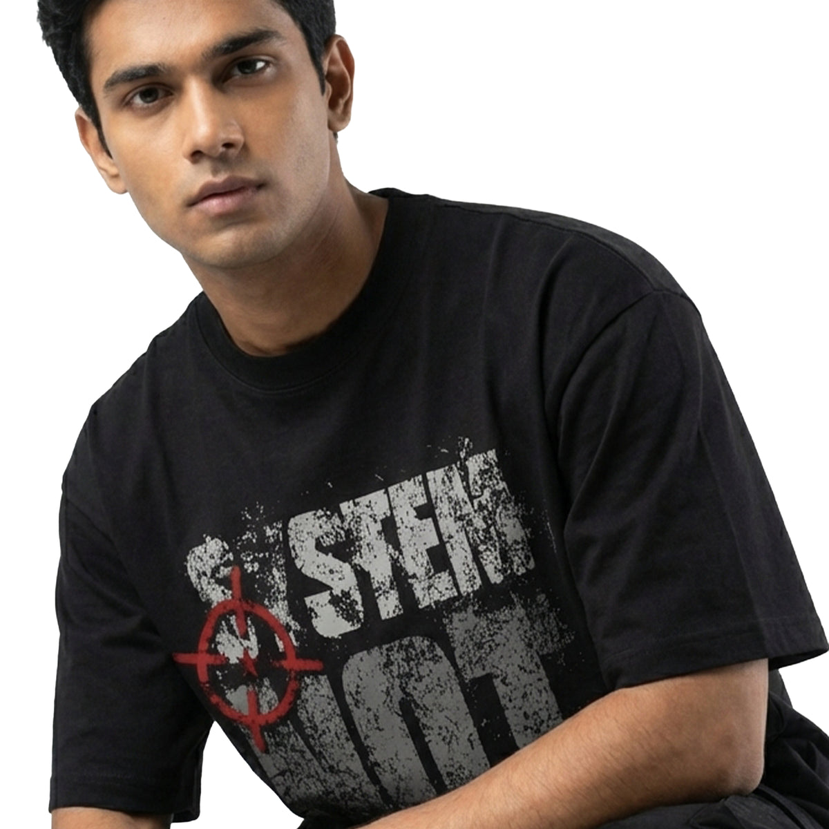 System Not Foundoversized cotton t-shirt for men and women by BOMBAE STORE