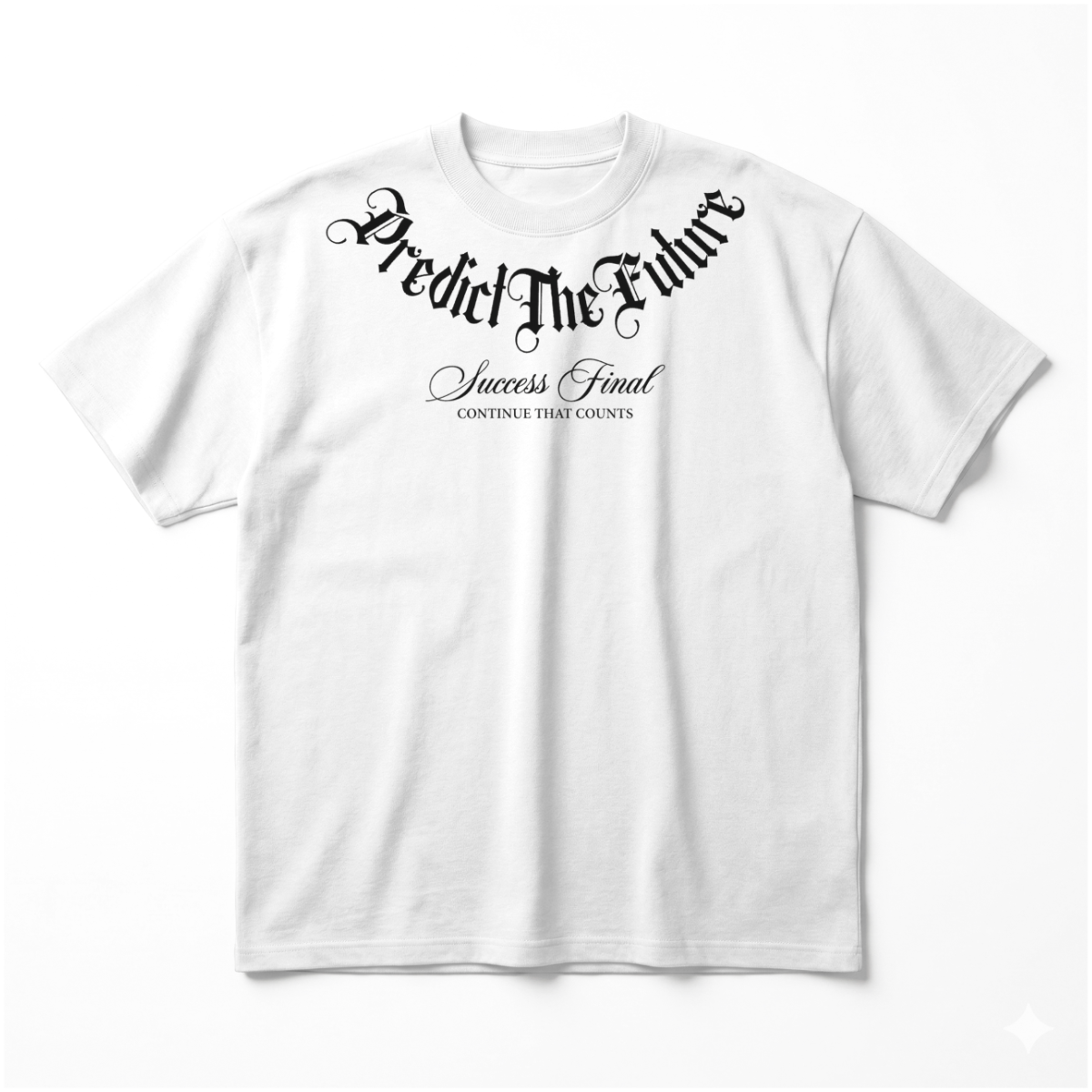 Predict The Futureoversized cotton t-shirt for men and women by BOMBAE STORE