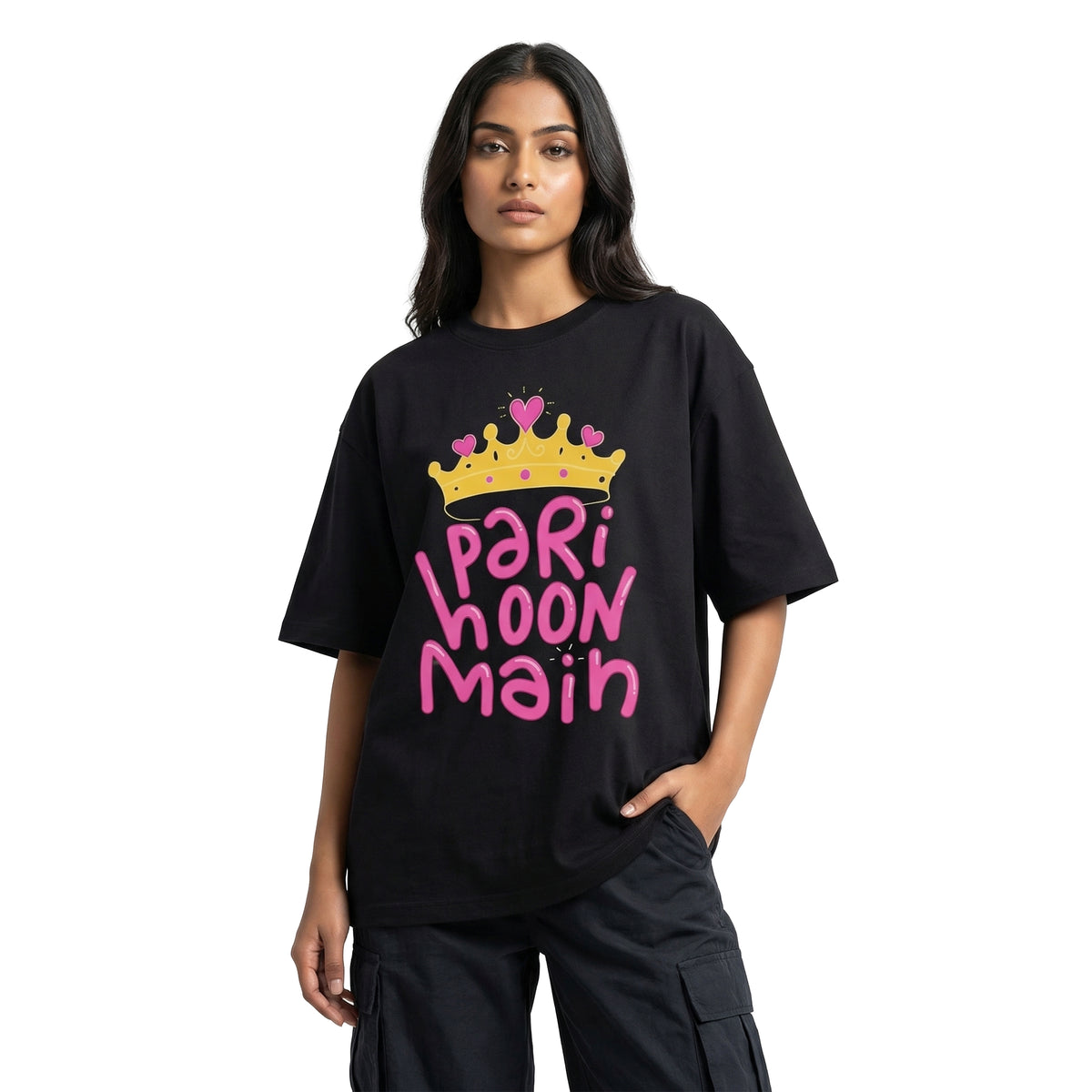 Pari Hoon Mainoversized cotton t-shirt for men and women by BOMBAE STORE