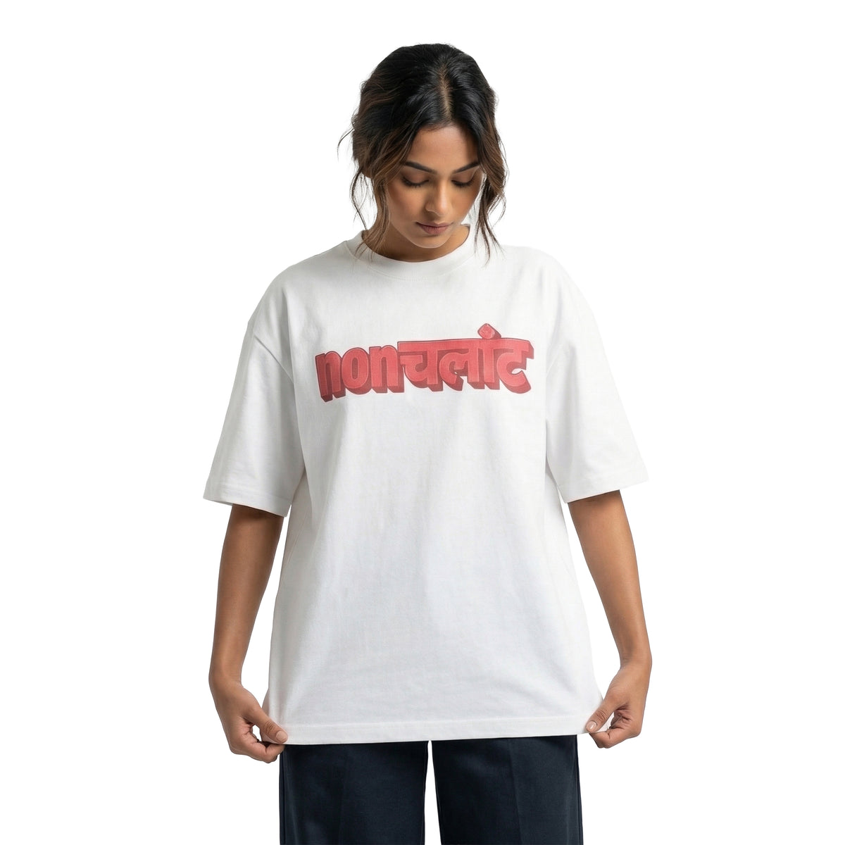 Nonchalantoversized cotton t-shirt for men and women by BOMBAE STORE