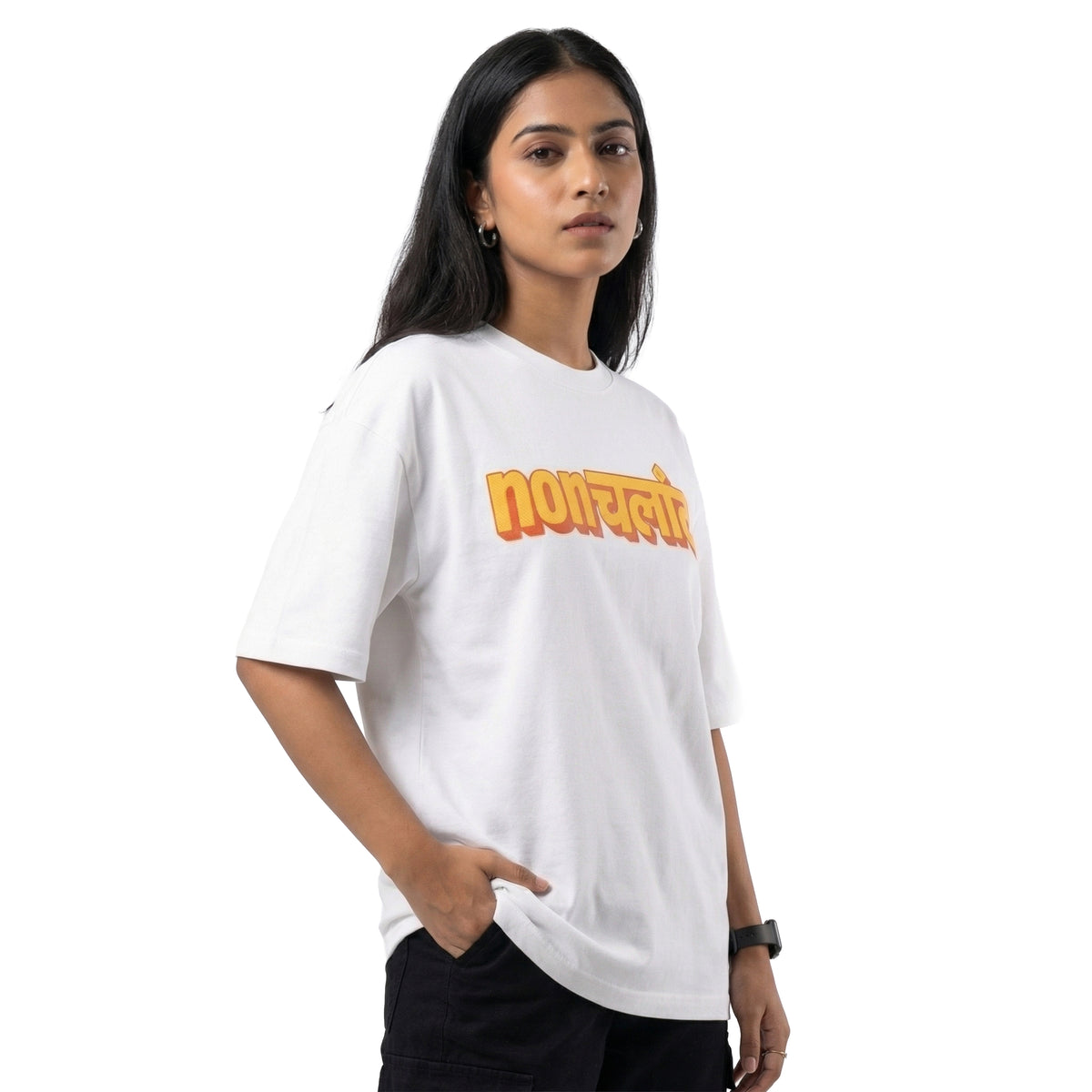 Nonchalantoversized cotton t-shirt for men and women by BOMBAE STORE