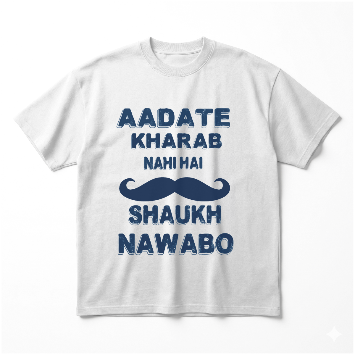 Nawabo Ka Shaukoversized cotton t-shirt for men and women by BOMBAE STORE