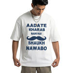 Nawabo Ka Shaukoversized cotton t-shirt for men and women by BOMBAE STORE