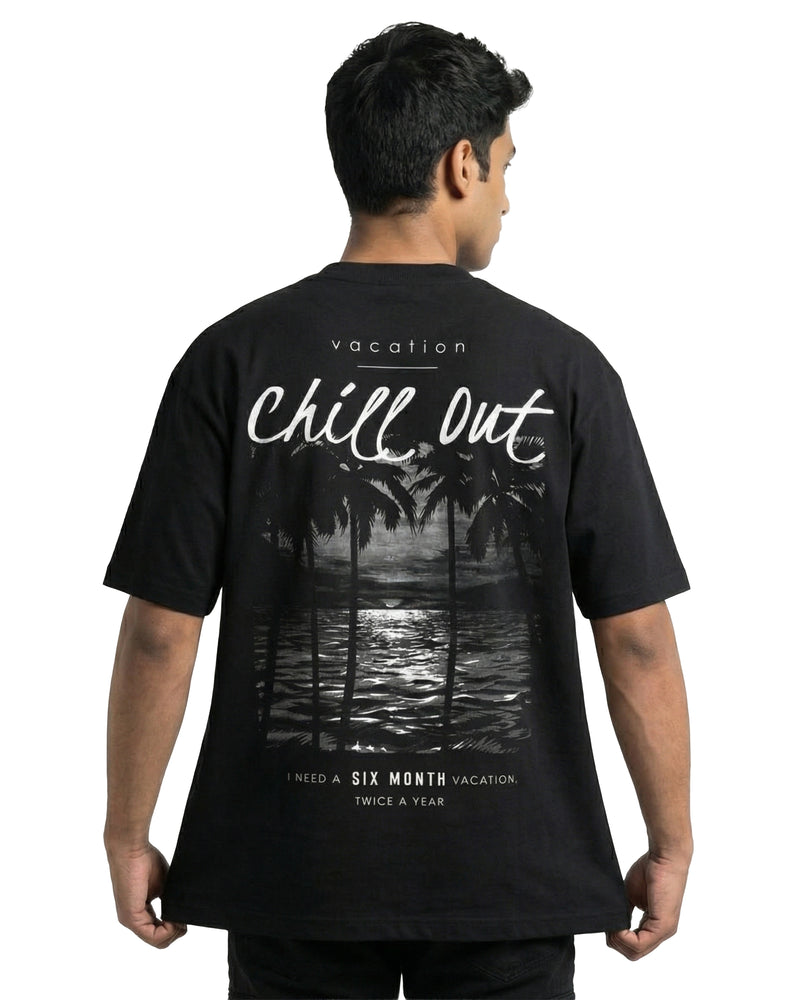 Chill Outoversized cotton t-shirt for men and women by BOMBAE STORE