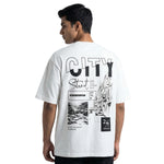 City Hustleoversized cotton t-shirt for men and women by BOMBAE STORE