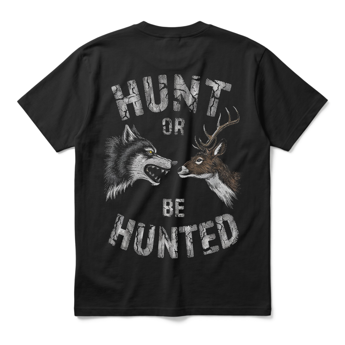 Huntedoversized cotton t-shirt for men and women by BOMBAE STORE