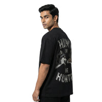 Huntedoversized cotton t-shirt for men and women by BOMBAE STORE