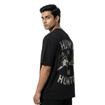 Huntedoversized cotton t-shirt for men and women by BOMBAE STORE