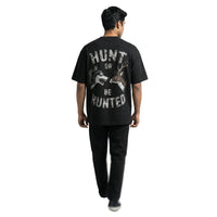 Huntedoversized cotton t-shirt for men and women by BOMBAE STORE