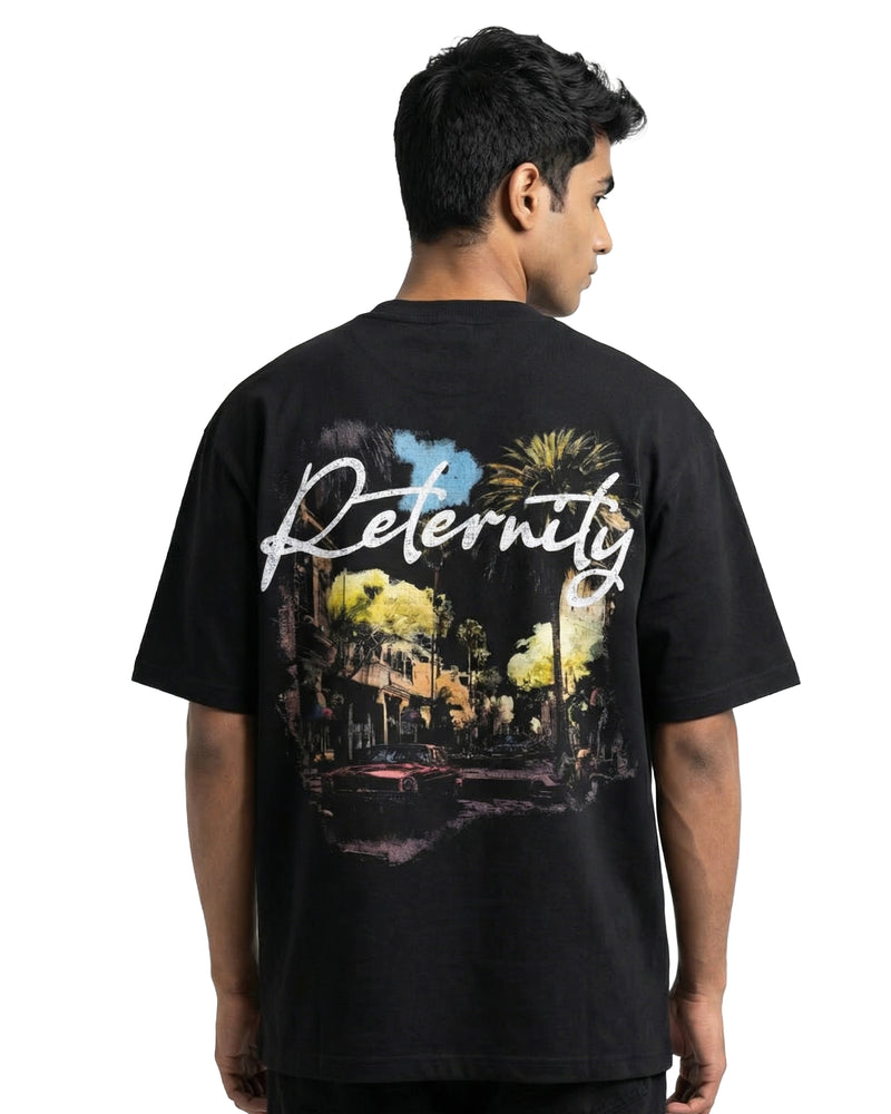 Eternityoversized cotton t-shirt for men and women by BOMBAE STORE