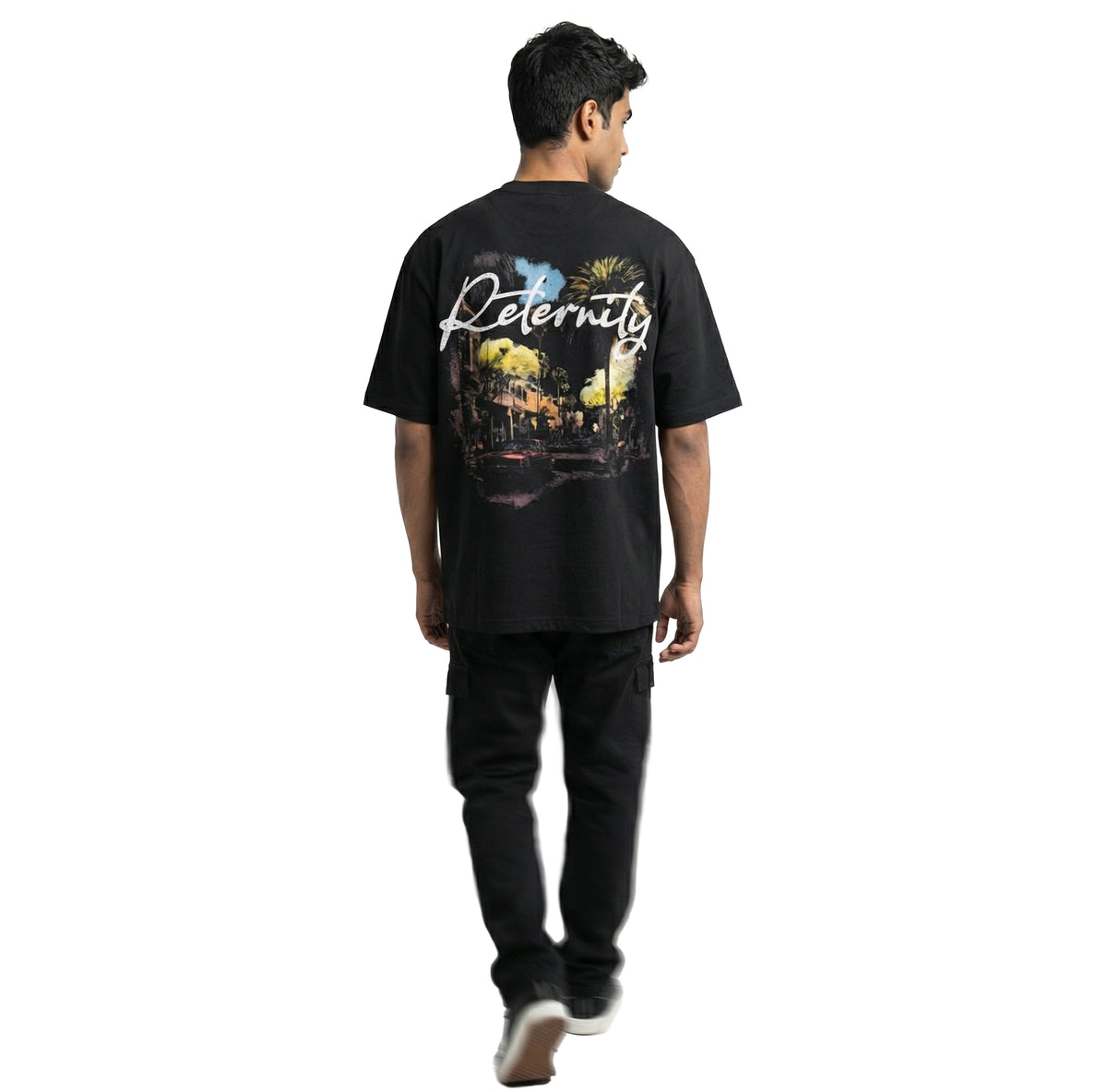 Eternityoversized cotton t-shirt for men and women by BOMBAE STORE