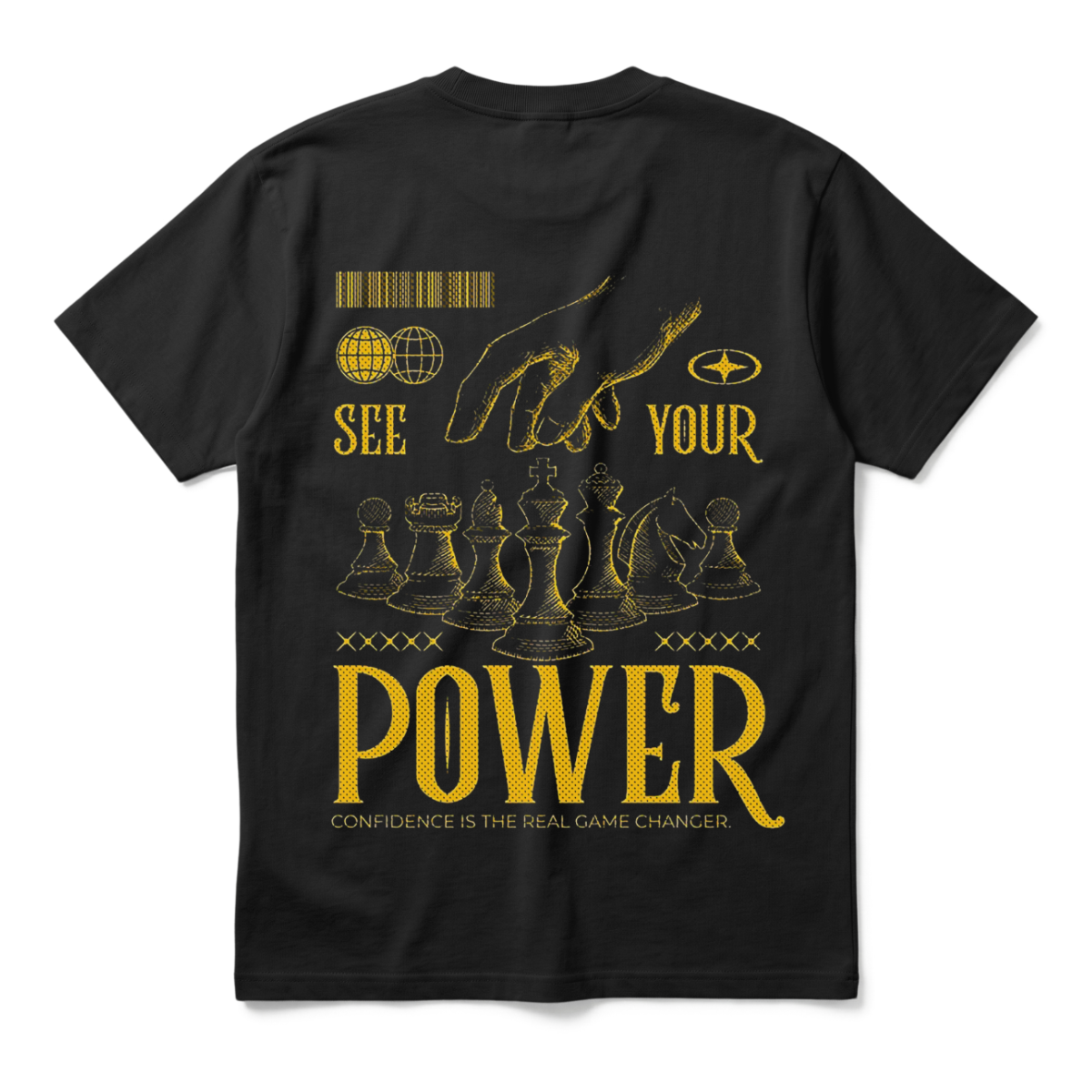 Power Playoversized cotton t-shirt for men and women by BOMBAE STORE