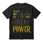 Power Playoversized cotton t-shirt for men and women by BOMBAE STORE