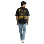 Power Playoversized cotton t-shirt for men and women by BOMBAE STORE