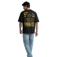 Power Playoversized cotton t-shirt for men and women by BOMBAE STORE