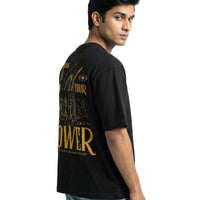 Power Playoversized cotton t-shirt for men and women by BOMBAE STORE