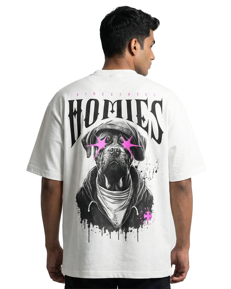 Street Houndoversized cotton t-shirt for men and women by BOMBAE STORE