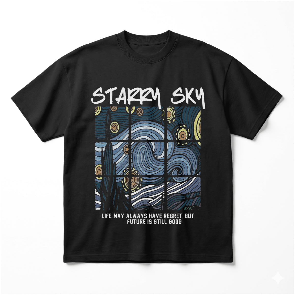 Starry Skyoversized cotton t-shirt for men and women by BOMBAE STORE