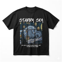 Starry Skyoversized cotton t-shirt for men and women by BOMBAE STORE