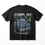 Starry Skyoversized cotton t-shirt for men and women by BOMBAE STORE