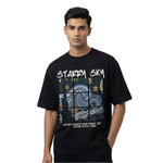 Starry Skyoversized cotton t-shirt for men and women by BOMBAE STORE