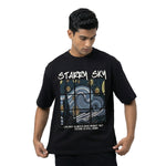 Starry Skyoversized cotton t-shirt for men and women by BOMBAE STORE