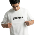 Hridaylessoversized cotton t-shirt for men and women by BOMBAE STORE