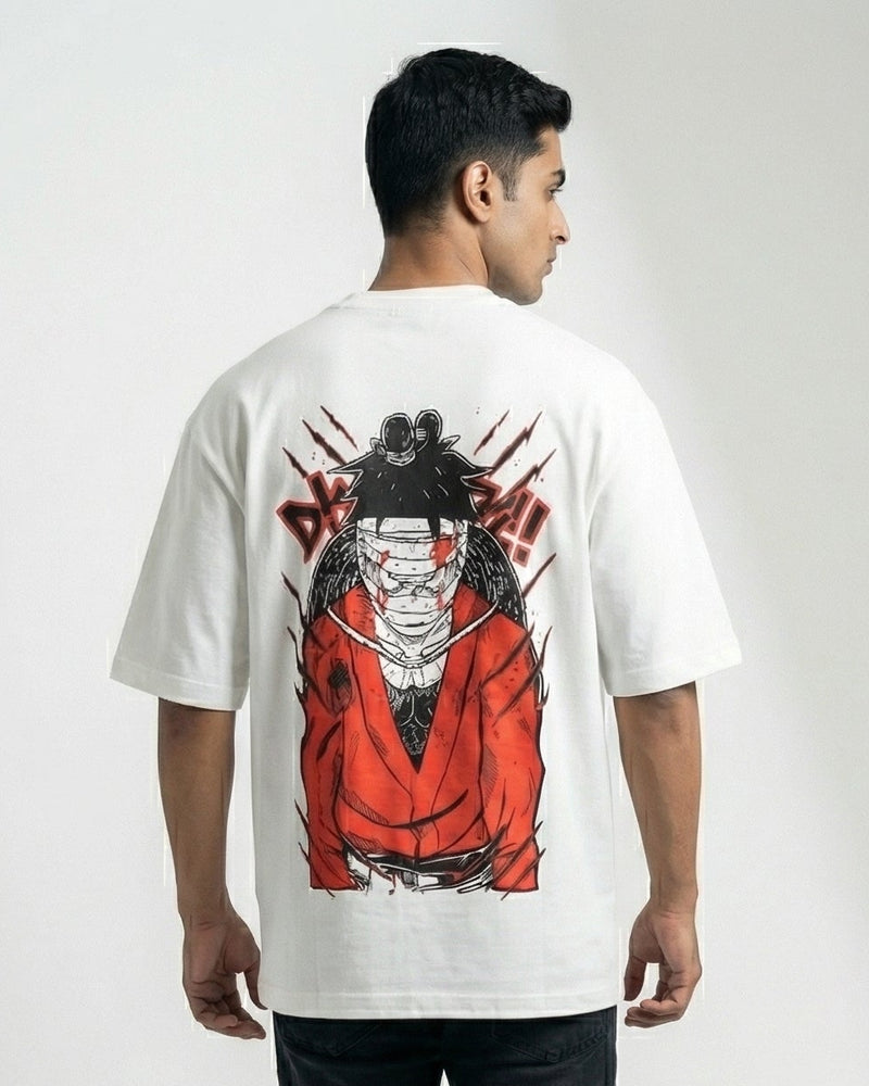 Bandaged Roninoversized cotton t-shirt for men and women by BOMBAE STORE