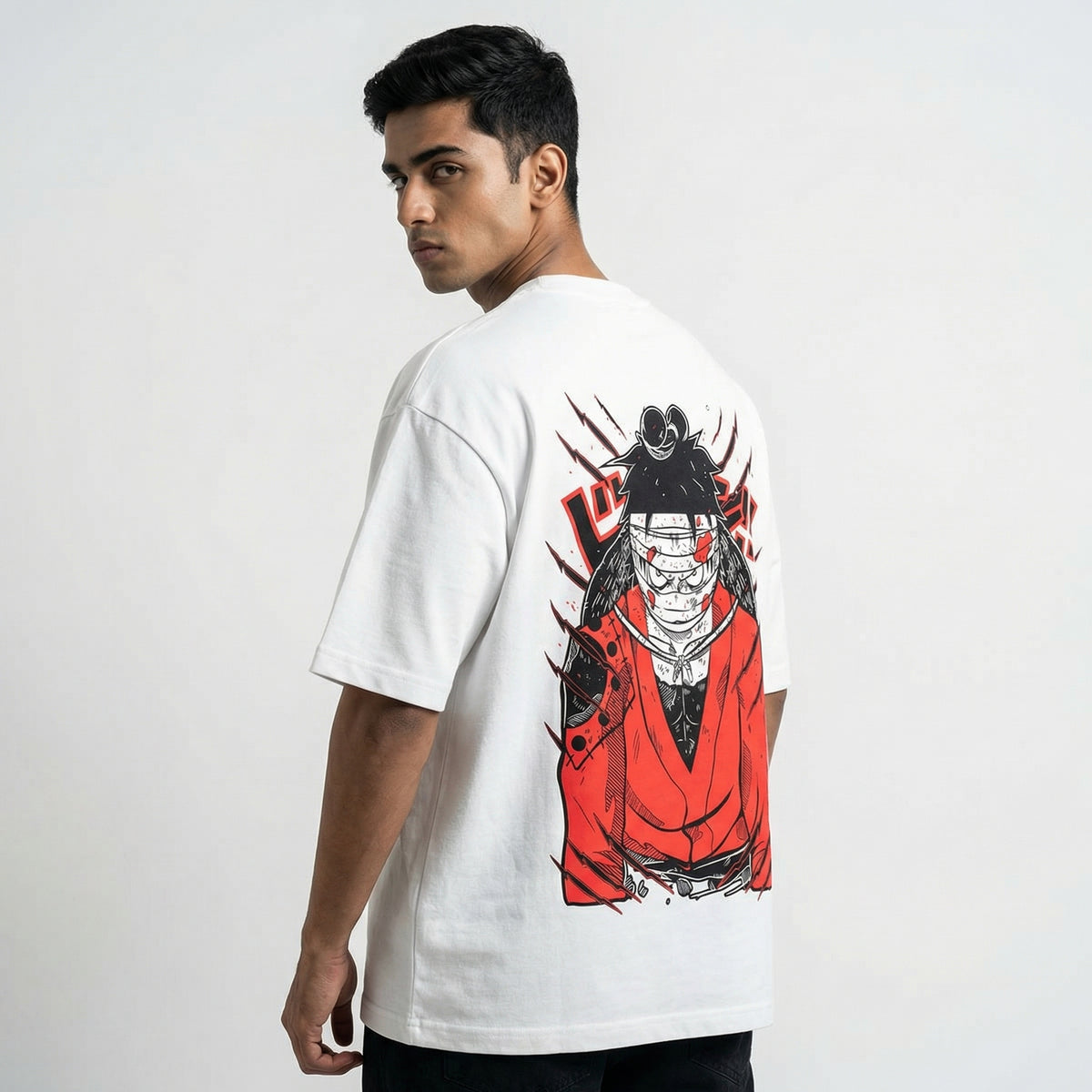 Bandaged Roninoversized cotton t-shirt for men and women by BOMBAE STORE