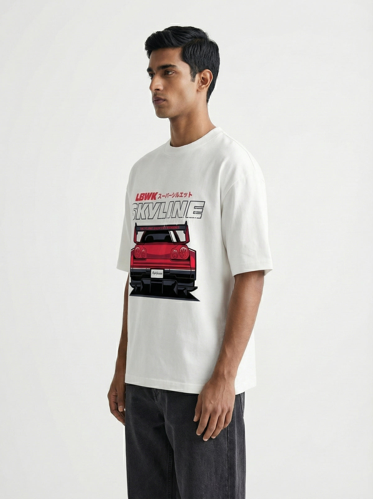 LBWK Skylineoversized cotton t-shirt for men and women by BOMBAE STORE