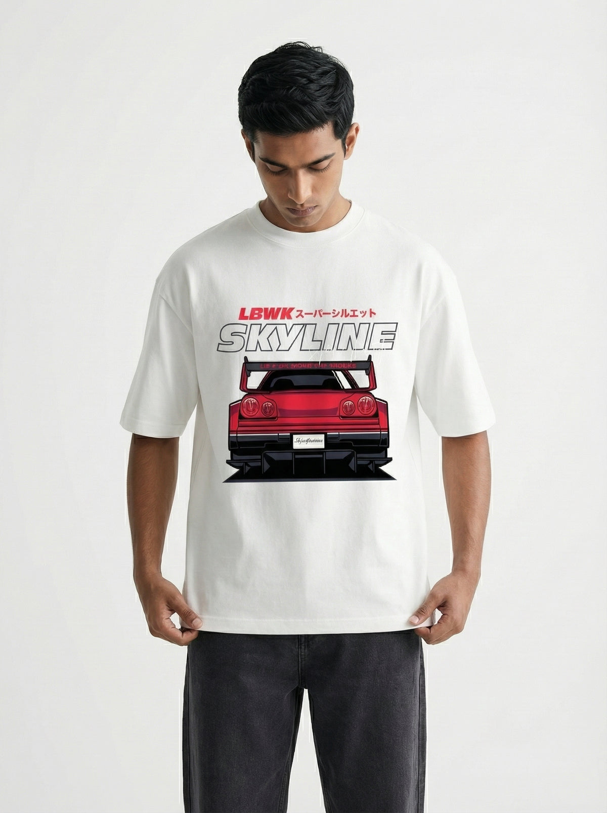 LBWK Skylineoversized cotton t-shirt for men and women by BOMBAE STORE