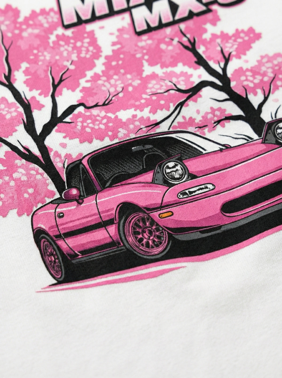 Miata MX-5 Sakuraoversized cotton t-shirt for men and women by BOMBAE STORE