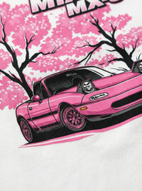 Miata MX-5 Sakuraoversized cotton t-shirt for men and women by BOMBAE STORE