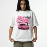 Miata MX-5 Sakuraoversized cotton t-shirt for men and women by BOMBAE STORE