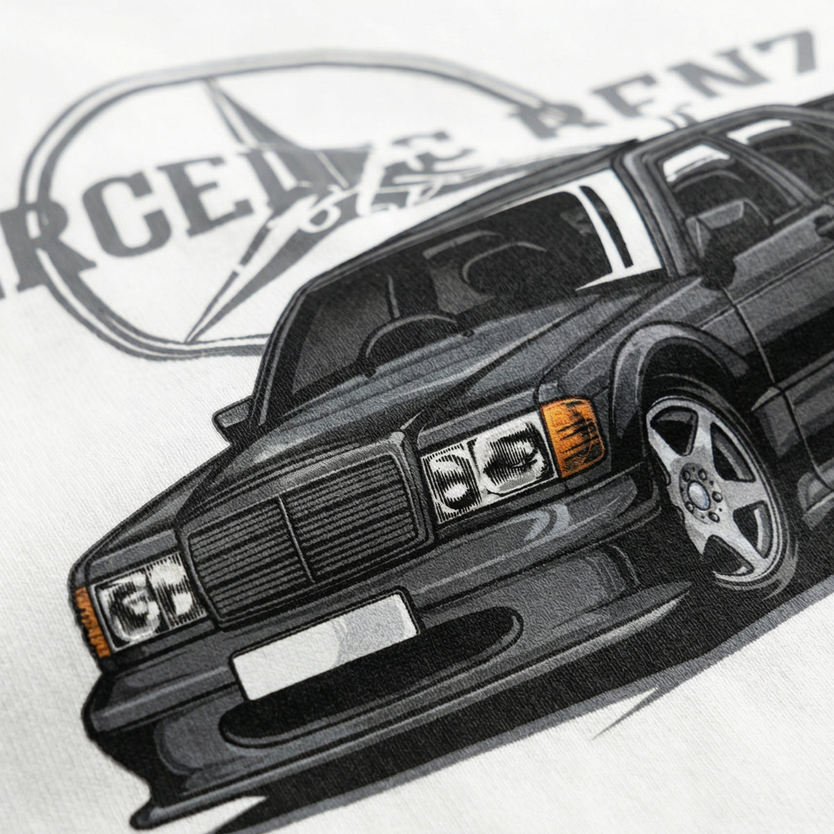 Mercedes-Benz 190Eoversized cotton t-shirt for men and women by BOMBAE STORE