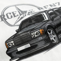 Mercedes-Benz 190Eoversized cotton t-shirt for men and women by BOMBAE STORE