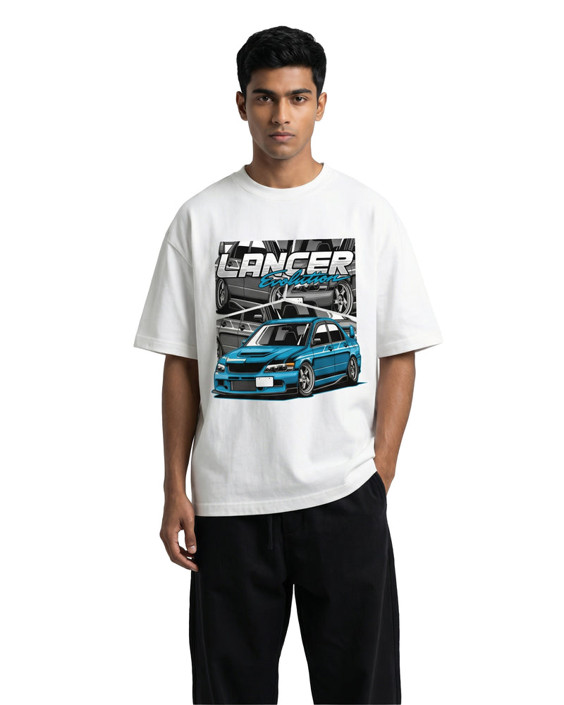 Lancer Evolution Teeoversized cotton t-shirt for men and women by BOMBAE STORE