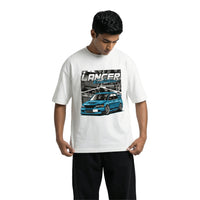 Lancer Evolution Teeoversized cotton t-shirt for men and women by BOMBAE STORE