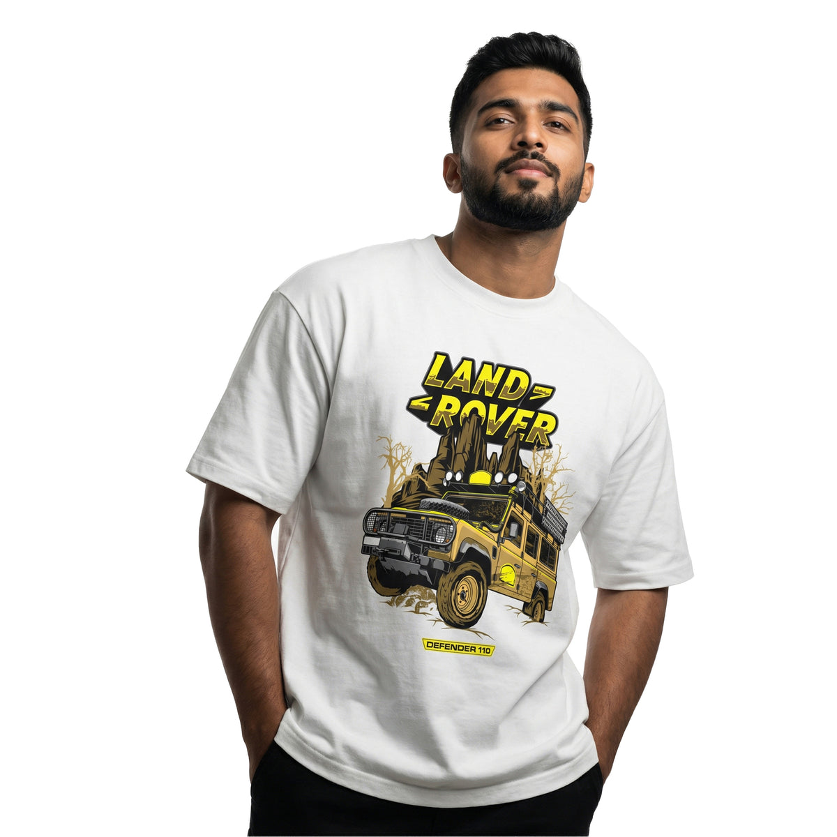 Land Rover Defender 110oversized cotton t-shirt for men and women by BOMBAE STORE