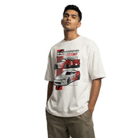 S-Chassis Poweroversized cotton t-shirt for men and women by BOMBAE STORE