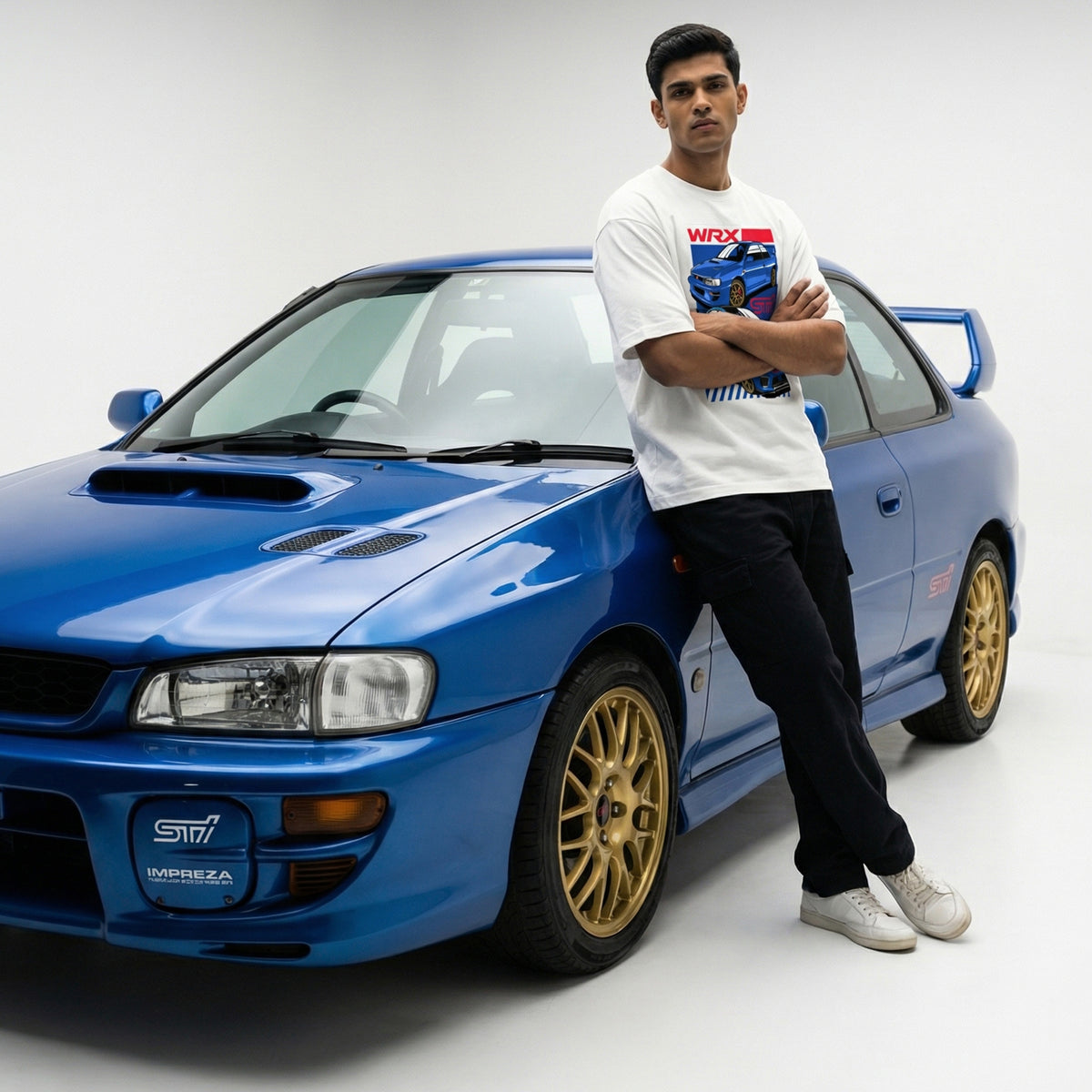 Subaru WRX STIoversized cotton t-shirt for men and women by BOMBAE STORE