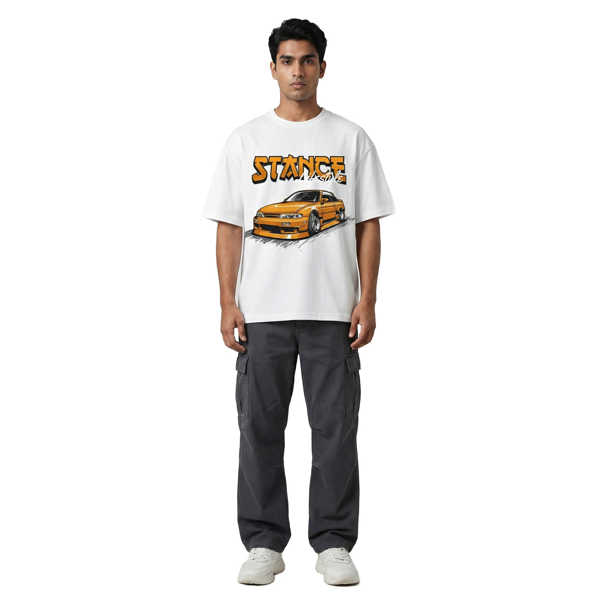 Stance Machineoversized cotton t-shirt for men and women by BOMBAE STORE