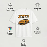 Stance Machineoversized cotton t-shirt for men and women by BOMBAE STORE