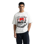 Supra Sakura Sunsetoversized cotton t-shirt for men and women by BOMBAE STORE