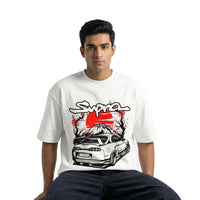 Supra Sakura Sunsetoversized cotton t-shirt for men and women by BOMBAE STORE