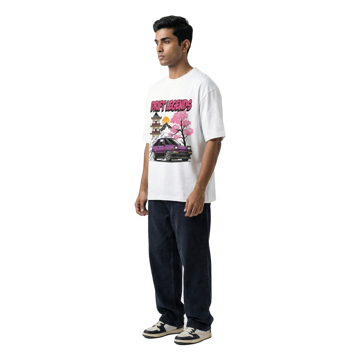 Drift Legends Sakuraoversized cotton t-shirt for men and women by BOMBAE STORE