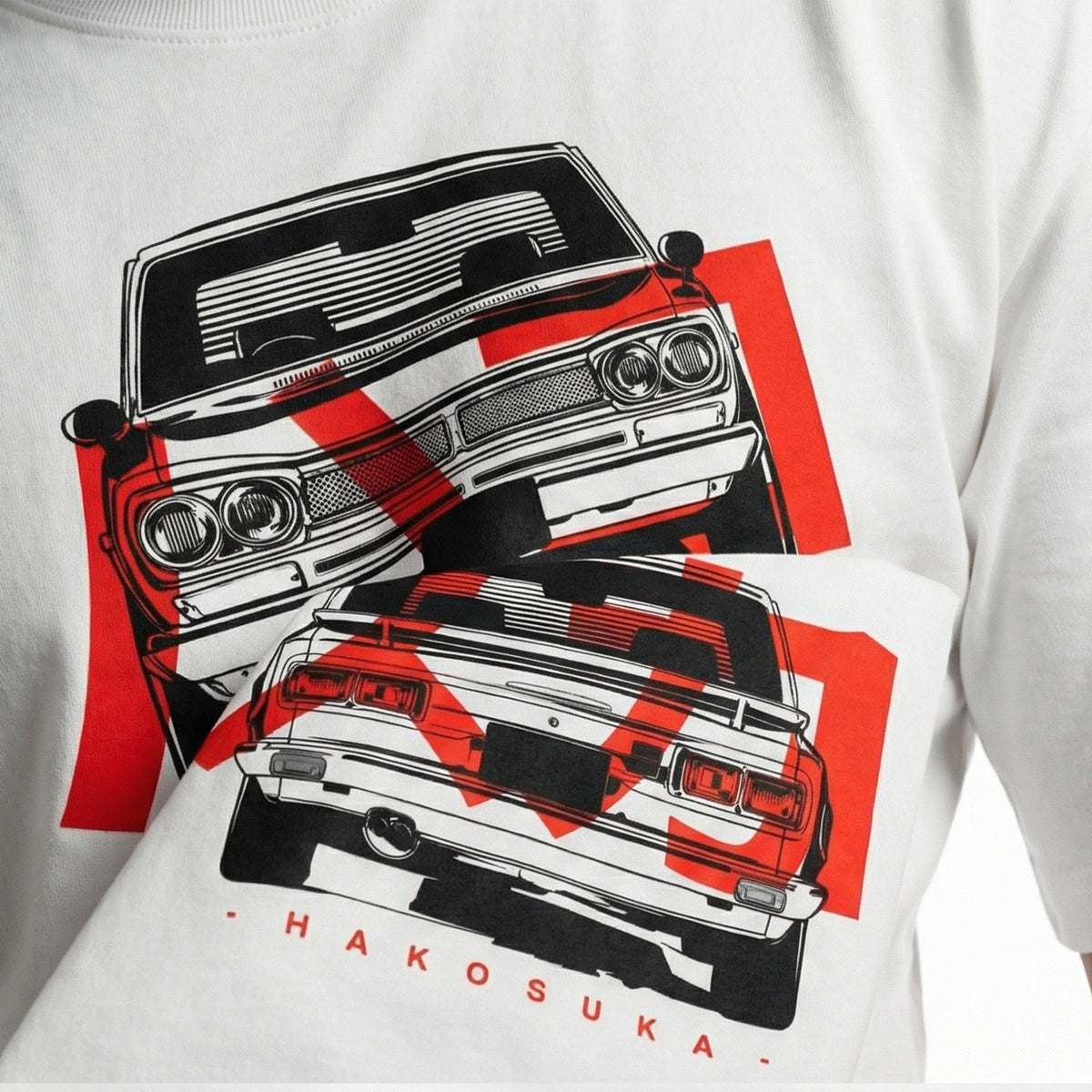 Hakosuka Skyline Heritageoversized cotton t-shirt for men and women by BOMBAE STORE
