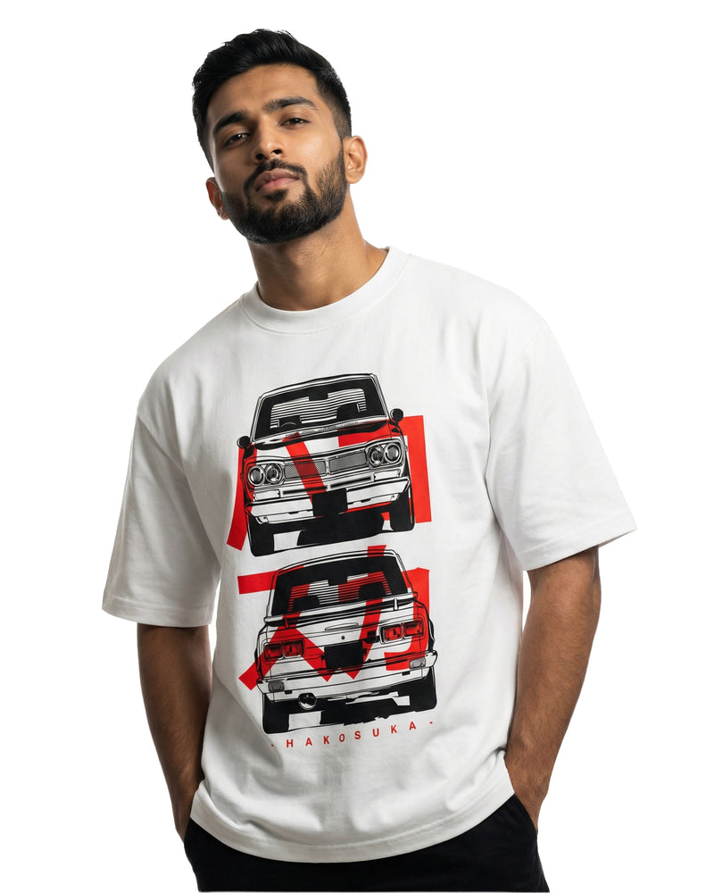 Hakosuka Skyline Heritageoversized cotton t-shirt for men and women by BOMBAE STORE